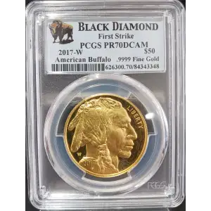 2017-W 1 oz Gold Buffalo PR-70 PCGS DCAM FirstStrike, Black Diamond (2)