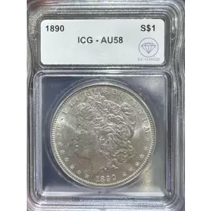 1890 Morgan Dollar ICG AU58 IDC Verified