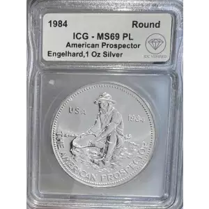 1 oz Silver Engelhard Prospector Round