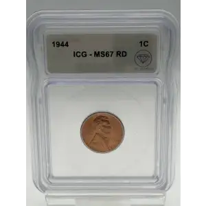 1944 Lincoln Cent (Wheat Reverse) ICG MS67 Red IDC VERIFIED