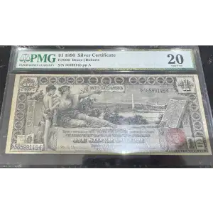 $1 1896 Small Red with rays Silver Certificates 225