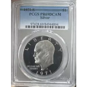 1971-S Ike Dollar PCGS PR69DCAM Silver