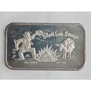 Silver Lode Bonanza 1 oz Silver Bar Colonial Mint VINTAGE (2)