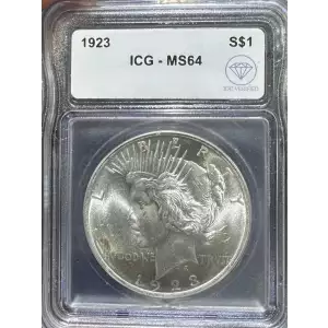 1923 Peace Silver Dollar ICG MS64 IDC Verified (2)