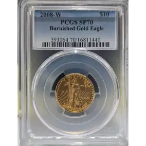 2008-W $10 Burnished Gold Eagle