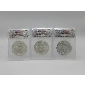 2017(W)(P)(S) American Silver Eagle ANACS MS70 FDOI Complete Mint State Set [DUPLICATE for #562759] (5)