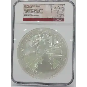 2017 Britannia 20 oz Silver 20th Anniv. Privy 1 of First 100 Struck NGC PF70 UC (3)