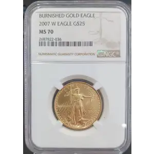 2007-W 1 oz Burnished Gold Eagle NGC MS-70 (4)