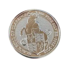 2018 2oz Silver Britain Queen's Beast: The Black Bull of Clearence (TONING) (2)