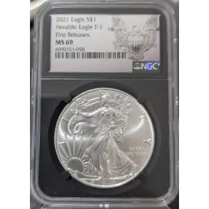 2021 American Silver Eagle 1oz Type 1 NGC MS69 First Releases