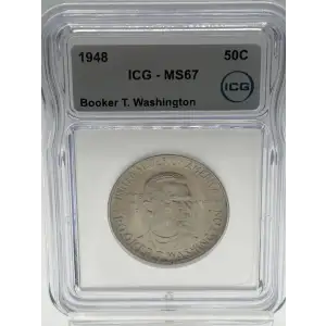 Classic Commemorative Silver--- Booker T. Washington Memorial 1946-1951-Silver- 0.5 Dollar (2)