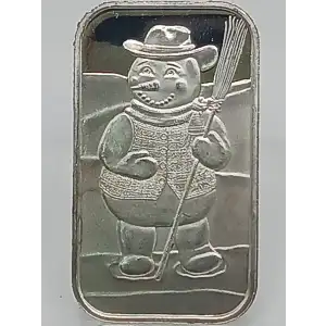 1996 Christmas Snowman 1 oz Silver VINTAGE (2)