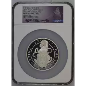 2017 10oz UNICORN OF SCOTLAND THE QUEEN'S BEASTS ULTRA CAMEO (2)