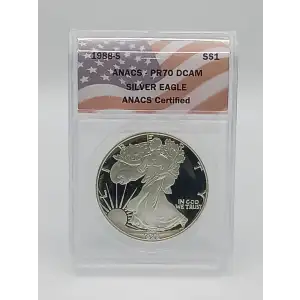 1988-S American Silver Eagle ANACS PR70 DCAM