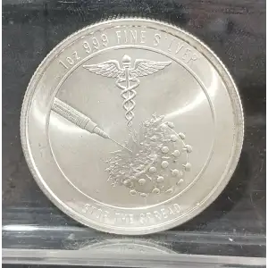 Vaccine Medal .999 Fine Silver Round 1oz. Envela Stop The Spread (2)