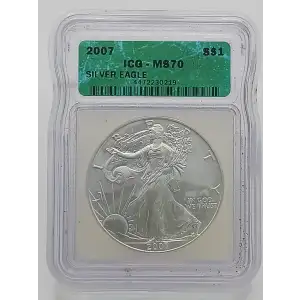 2007 Silver Eagle ICG MS-70 Old Green Label (2)