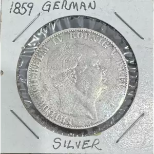 1859-A German States PRUSSIA Thaler Silver Coin (2)