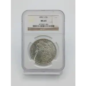 1882-S Morgan Silver Dollar NGC MS64 (4)