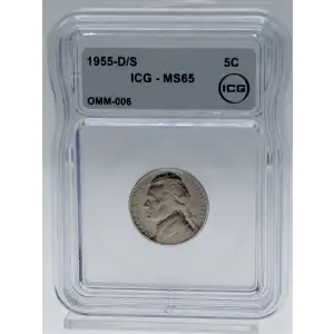 1955-D/S Jefferson Nickel ICG MS-65 OMM-006 (2)