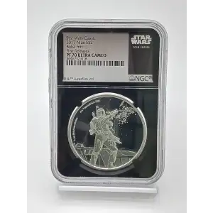 2017 Niue S$2 Star Wars Classic Coin PF70 UC 1 of First 1000 Struck - Boba Fett