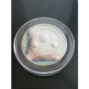 2oz Corona Virus Silver Round (Toned)
