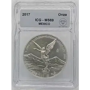 2017 Mexican 1 oz Silver Libertad Coin ICG MS69 IDC Verified