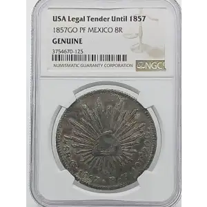 USA Legal Tender Until 1857- 1857-GO PF Mexico 8R NGC Genuine (2)