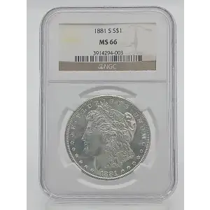1881-S Morgan Silver Dollar NGC MS66 (4)