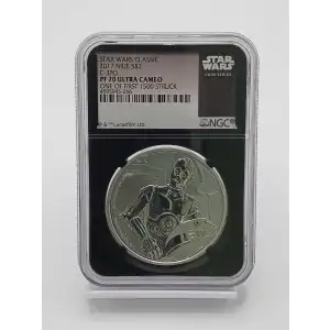 2017 Niue S$2 Star Wars Classic Coin PF70 UC 1 of First 1500 Struck - C-3PO (3)