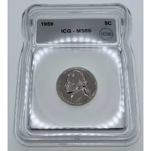1959 Jefferson Nickel ICG MS-66