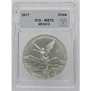 2017 Mexican 1 oz Silver Libertad Coin ICG MS70 IDC Verified