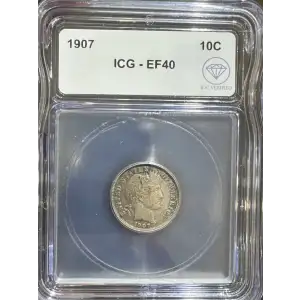1907 Barber Dime ICG EF-40 IDC Verified