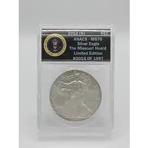 2012(S) American Silver Eagle ANACS MS70 The Missouri Hoard  (2)