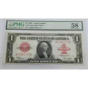 $1 1923 Small Red, scalloped Legal Tender Issues 40
