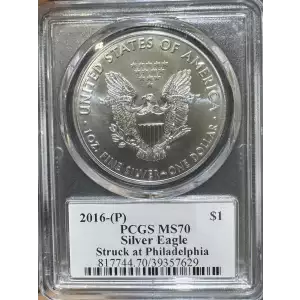 2016-(P) $1 Silver Eagle Struck at Philadelphia Leonard Buckley (2)