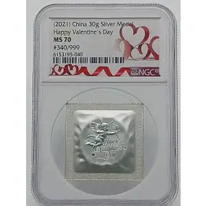 2021 Valentines Day Silver Love Coin NGC MS70 (2)