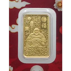 5 Gram PAMP Good Luck Buddha Gold Bar Serial #10 Carded (2)