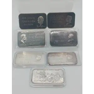 1 oz Silver Bar - Old School Presidential Designs (Vintage)