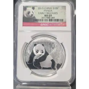 2015 Chinese Silver Panda 1oz NGC MS 69 Early Releases