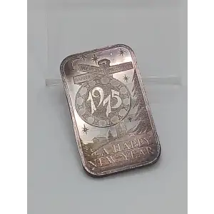1975 A Happy New Year 1 oz Silver Bar Madison Mint VINTAGE (3)