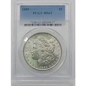 1889 Morgan Silver Dollar PCGS MS62 (3)