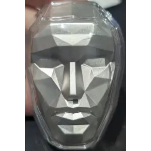 2022 South Korea 2 oz Silver Persona Mask Stacker Light Antique .999 Fine