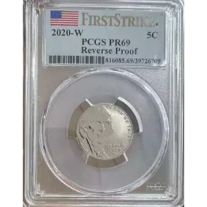 2020 W Jefferson Nickel PCGS PF-69 Reverse Proof First Strike