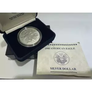 1998 American Silver Eagle 1 Oz Uncirculated BOX & CO (3)