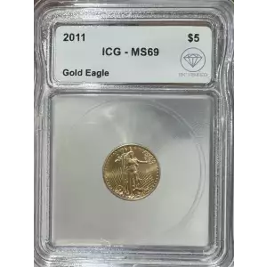 2011 $5 American Gold Eagle ICG MS69 IDC Verified