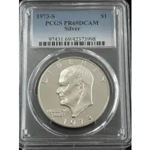 1973-S Ike Dollar PCGS PR69DCAM Silver