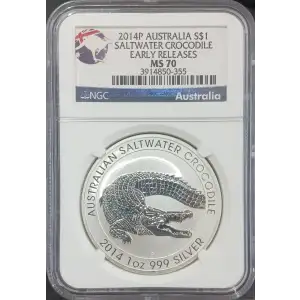2014P Australia Saltwater Crocodile 1 oz Silver Coin (2)