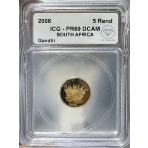 South African 5 Rand Gandhi(1/10 oz)